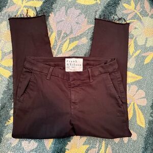 Frank & Eileen Wicklow Italian Chino in Washed Black size 10